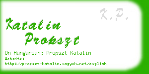 katalin propszt business card